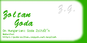 zoltan goda business card